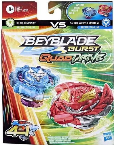 Beyblade - Gilded Nemesis N7 Vs Salvage Valtryek Rashad V7 