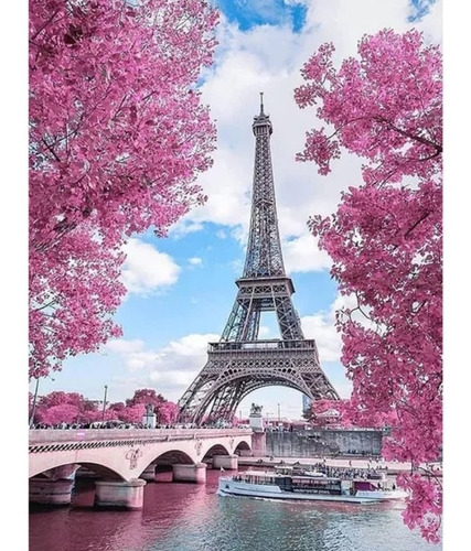 Diamond Painting Pintura De Diamantes Torre Eiffel 30 X 40cm