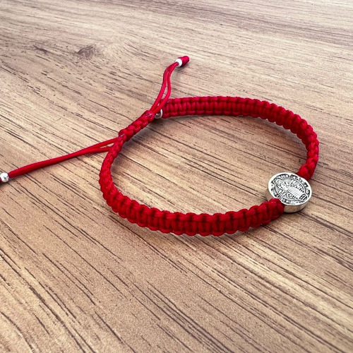 Imagen 4 de 9 de Pulsera Tejida De San Benito De Plata .925 Y Oxido Agálea