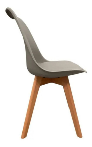 Imagen 3 de 4 de Silla de comedor E-Chairs By Masliah Eames Tulip, estructura color gris, 4 unidades