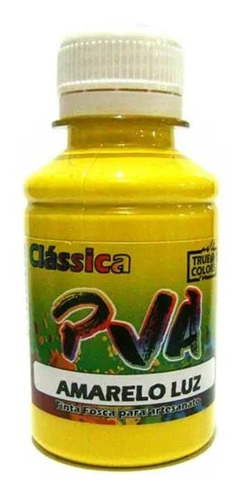 Tinta Pva Fosca Artesanato 100ml True Colors Cores Diversas Cor Amarelo luz