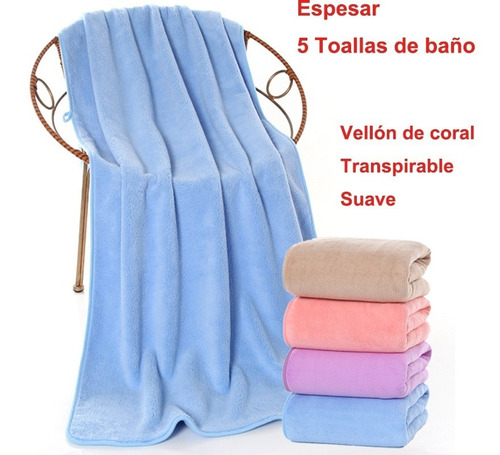 Toalla De Baño De 5 Piezas Extragrande Para Salón De 27 X 55