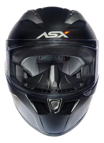 Capacete Asx Solid Fosco Preto Viseira Cristal 58 | Frete grátis