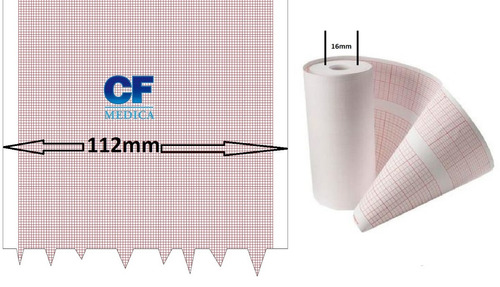 Papel Para Electrocardiógrafo 110mm X 25m, Paquete 10 Unid