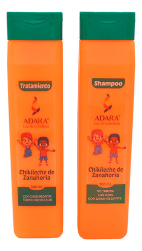  Tratamiento Y Shampoo Chikileche Zanahoria Niños 300ml Adara