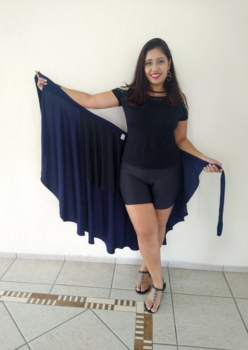 Imagem 1 de 9 de Saia Envelope Traspassada Que Vira Vestido