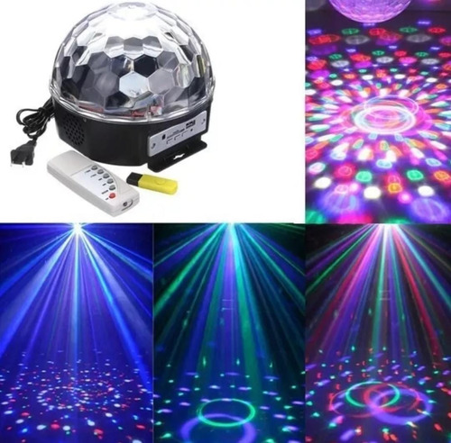 Bola De Luces Led Para Discoteca Con Parlante Bluetooth