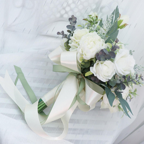 Ramos De Boda Hechos A Mano Para Novia Flores Artificiales
