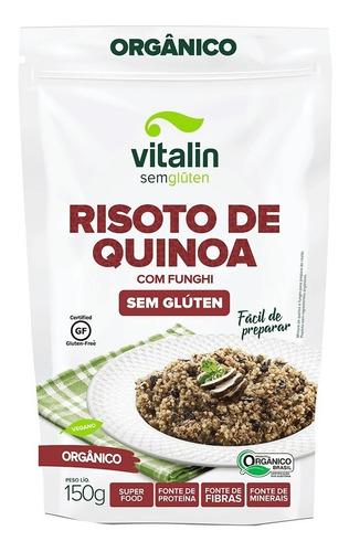 Risoto De Quinoa Com Funghi Sem Glúten Vitalin 150g