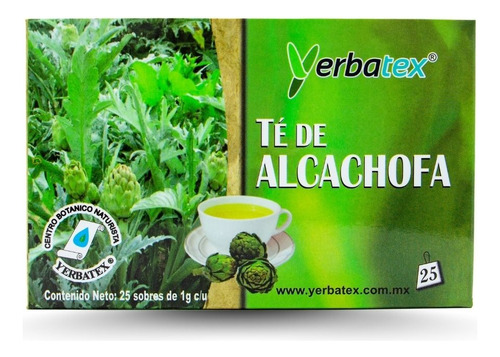 Té De Alcachofa Caja Con 25 Sobres De 1 Gr Yerbatex