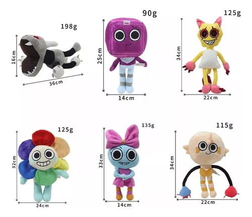 New Juego De Terror Peluche Dandy's World Plush (6 Piezas)