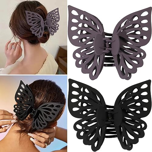 Extra Large 5.51 Inch Butterfly Hair Clips 2pcs Ksvdk