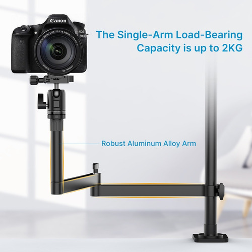 Imagen 8 de 10 de Soporte Streaming Mesa + 3 Brazos + Cabezal 360 + Accesorios
