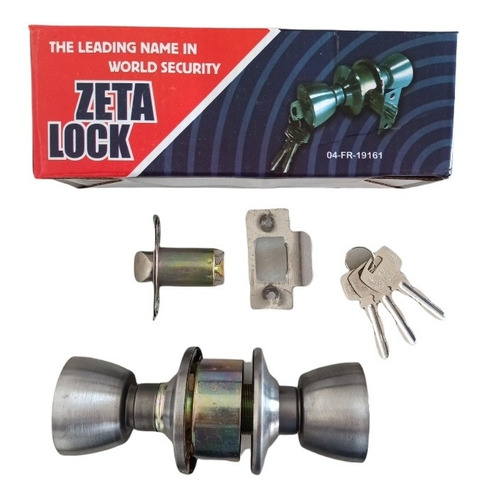 Pomo Puerta Tipo Copa Niquelado Zeta Lock