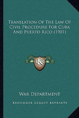 Libro Translation Of The Law Of Civil Procedure For Cuba ...