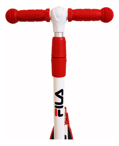 Combo De Scooter Infantil Fila Led Con Casco Color Rojo
