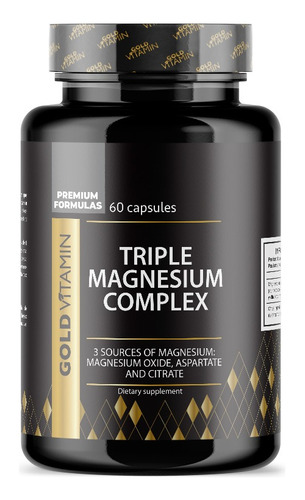 Complejo Triple Magnesio 400mg - 60 Capsulas | Gold Vitamin