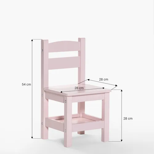 Pack Infantil 1 Mesa 2 Sillas Olivia Blanco/rosado Form