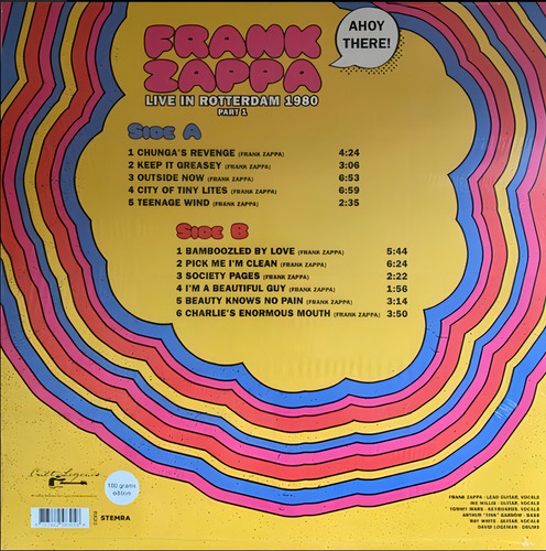 Frank Zappa Olá! Ao vivo em Roterdã, parte 1, Vinilo Lp