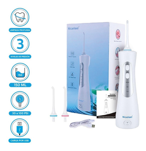 Irrigador Bucal Nicefeel Fc156 White Y Blue