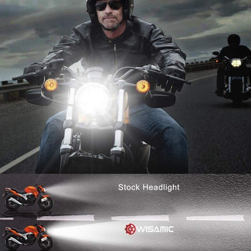 Faros De 6 Leds Universales Para Moto Harley