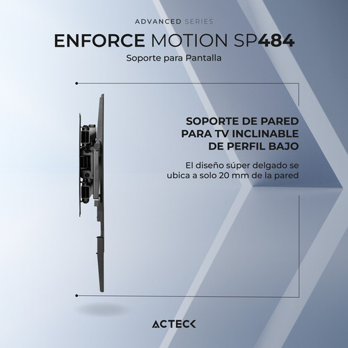 Soporte De Pared Acteck Sp484 Articulado Pantallas 37 - 80 Color Negro