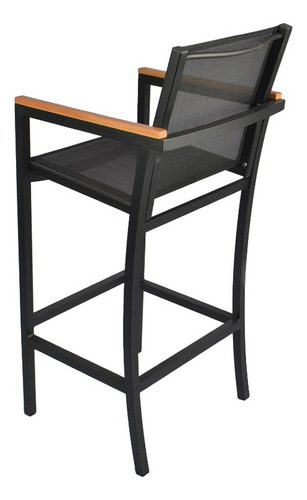 Banqueta Perpétua Alta De Aluminio E Tela Sling Para Balcão Acabamento Da Estrutura Opcional Cor Opcional