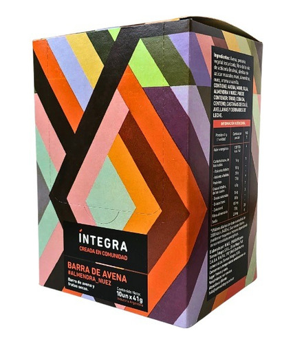 Barra De Cereal Integra Almendra Y Nuez X 41 G X 10 Unidades