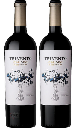 Vino Trivento Gaudeo Malbec 750 Ml Pack X2 Unidades