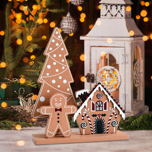 Decoración Navideña De Mesa De Árbol De 19 X 6 X 23 Cm