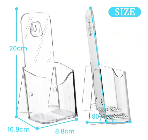 Soporte Acrílico Para Folletos, Paquete De 6, Tríptico, 4 Pu