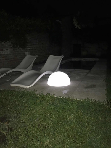 Lámpara Semiesfera De 50cm Plástico Rotomoldeado C/portalamp