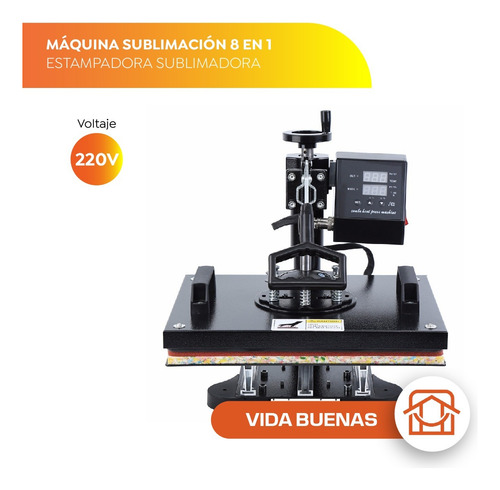 Máquina De Sublimación Para Estampadora Sublimadora 8 En 1