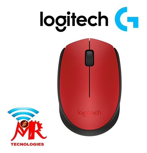 Mouse Inalambrico Logitech M170 Rojo Negro Azul Gris