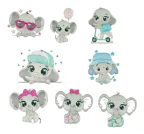 Comprar Diseño Matrices P Maquinas Bordadoras Elefantes Nene 13x18cm