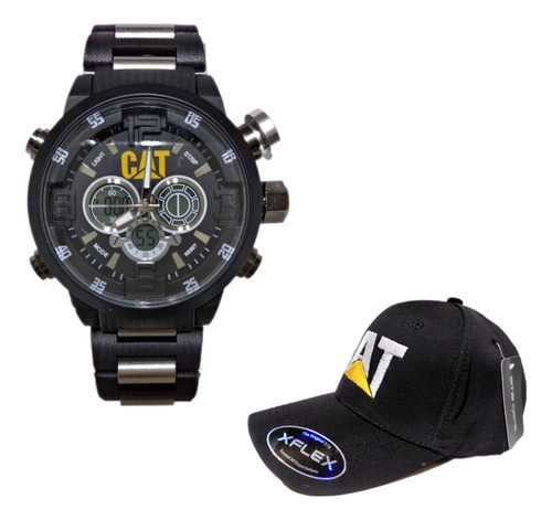 Combo Reloj De Pulsera Análogo/digital Cat + Gorra