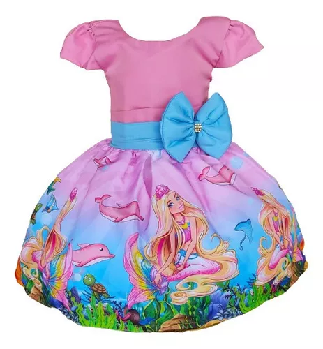 Vestido Barbie Sereia