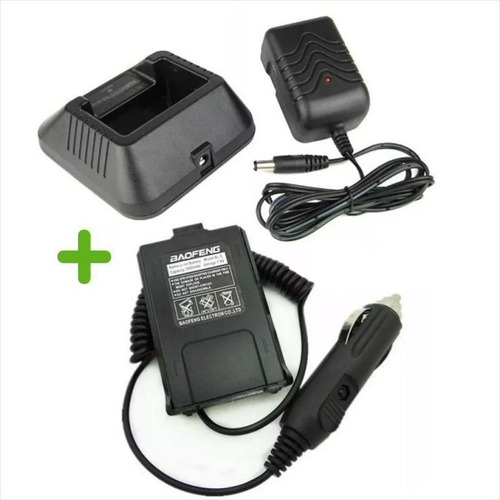 Kit Cargador Baofeng Uv5r + Adap Batería Auto + Envio Gratis