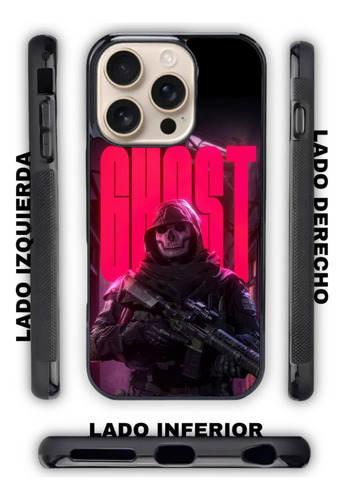 Funda Antigolpes Para Iphone Y Otros Ghost Call Of Duty No.2 Negro Iphone 16e