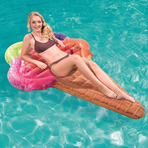 Colchoneta Inflable 'cono De Helado Bestway Modelo 43183 Color Multicolor
