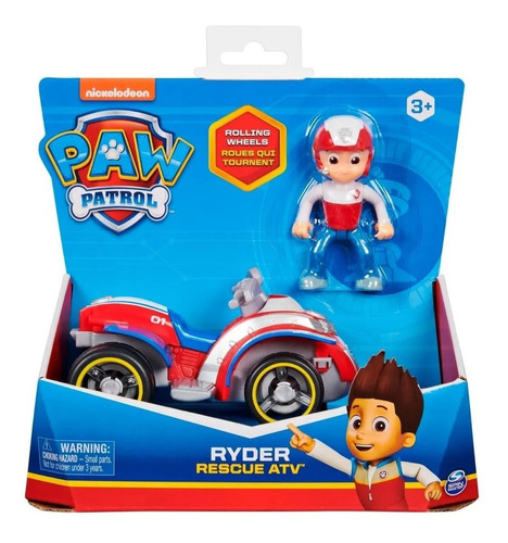 Paw Patrol Vehículo Básico Ryder V2 Color Rojo