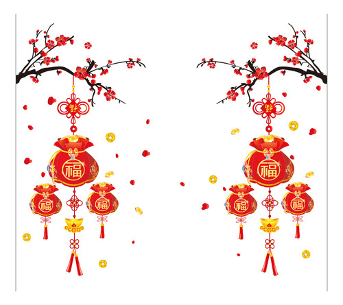 Adhesivo Dorado Para Decoración De Año Nuevo Chino