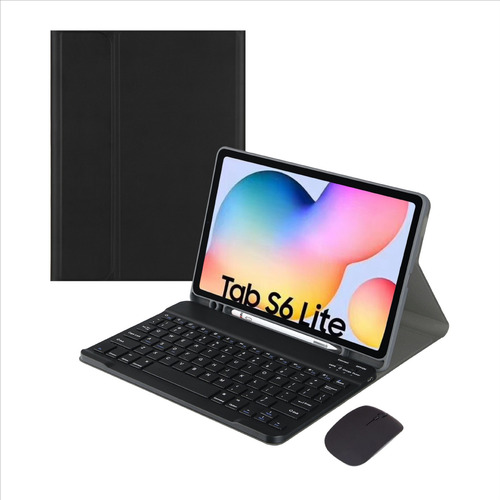 Capa De Couro Sintético Dupla Proteção Com Teclado Bluetooth
