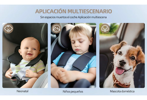 Espejo Retrovisor De Bebé Para Auto Espejo Observación 360°