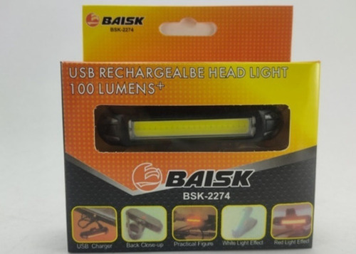 Imagen 3 de 3 de Luz Led Usb Trasera Para Bicicletas