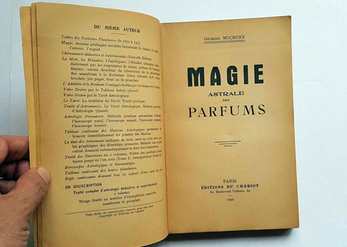 Magie Astrale Des Parfums, G. Muchery, Chariot 1952 (Usado)