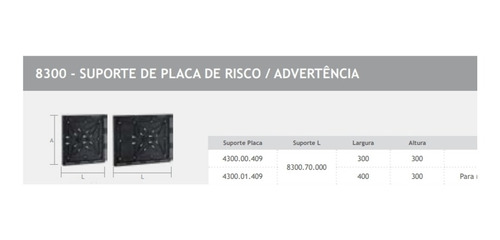 Imagem 2 de 2 de Kit 08 Suporte Placa Risco/advertencia Braslux