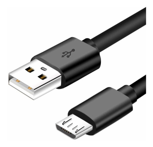 Cable Cargador Usb A Micro Usb Universal / 2 M / Negro
