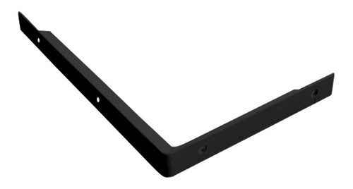 2 Suporte Mão Francesa Cantoneira Reforçada 25cm Cor Preto