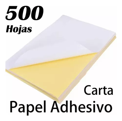Papel Adhesivo Blanco Brillante/mate Para Imprimir, 500 Pzas